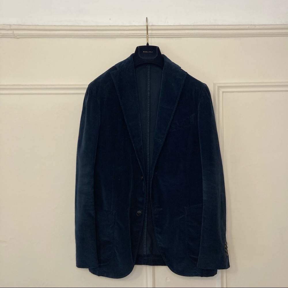 Boglioli Corduroy Blazer - Storm-Blue, Slim-Fit